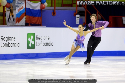 2013-03-01 Milano - World Junior Figure Skating Championships 0176 Rebeka Kim-Kirill Minov KOR